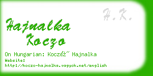 hajnalka koczo business card